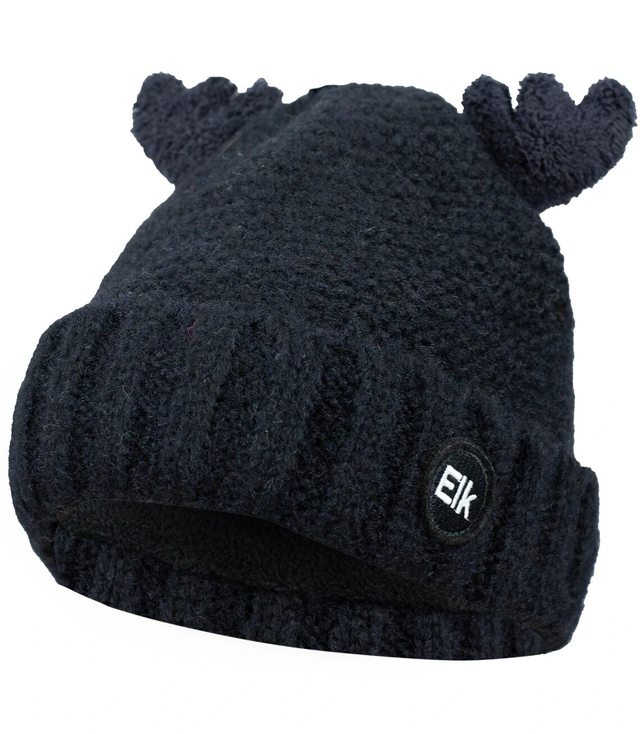 Czapka rogi renifera Ciepła unisex z rogami ocieplana polarem