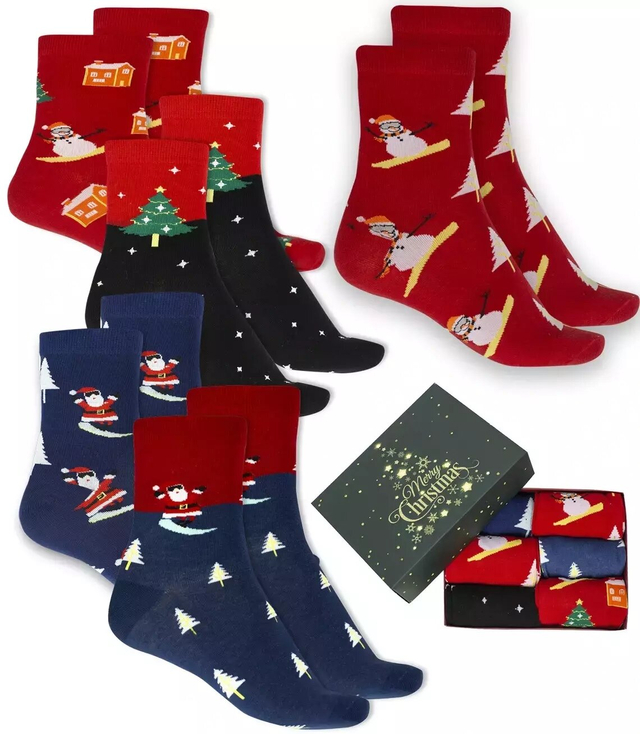 Christmas men's socks 6-pack SANTA