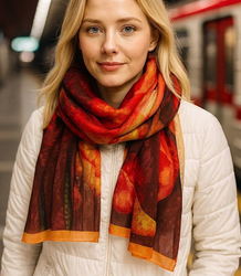 Women's patterned shawl 70x180