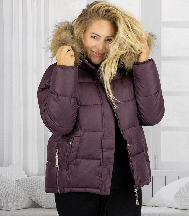 WINTER QUEEN warm winter jacket longer bomber jacket