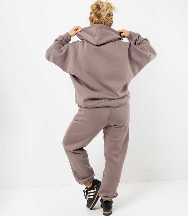 Warm thick sweatshirt set unbuttoned sweatshirt LAURA
