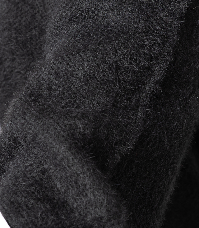 Kardigan z miękkiej dzianiny z włoskami puchaty ALBA