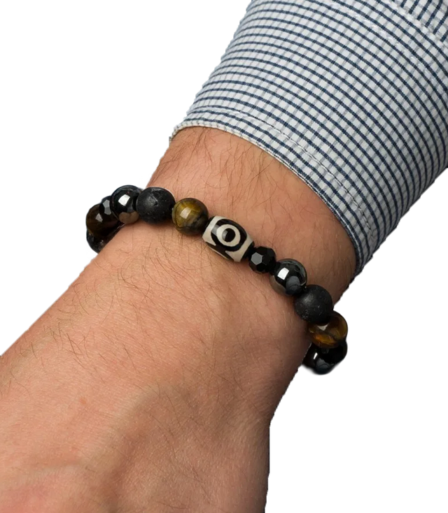 Men's bracelet with natural stones