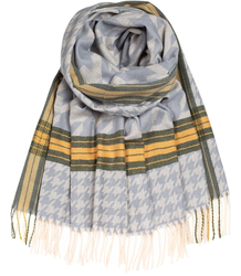 Warm shawl scarf shawl Woven PEPITKA stripes