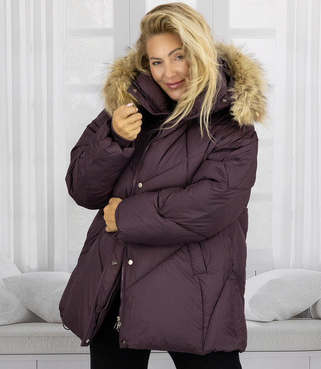 Warm winter jacket trapeze cut COCO