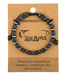 Men's bracelet with natural stones