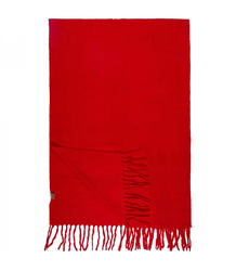 Elegant scarf with tassels in one color