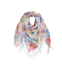 Women's scarf with floral pattern 100x100