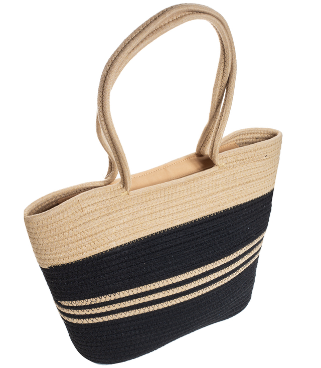 Mega large summer beach bag braided cotton