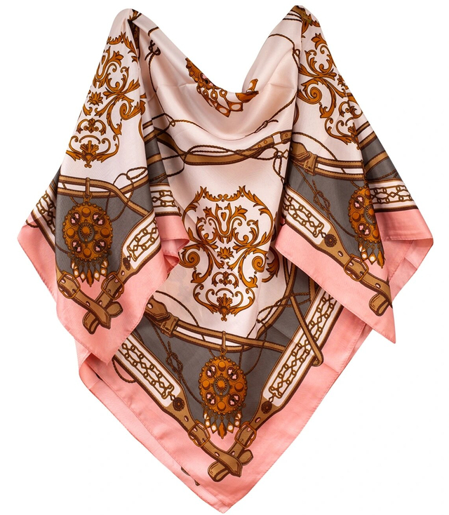 Sling delicate elegant scarf decorated with a beautiful pattern