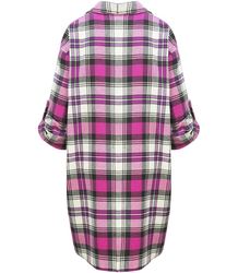 Checkered Flannel Shirt Dress Shirt