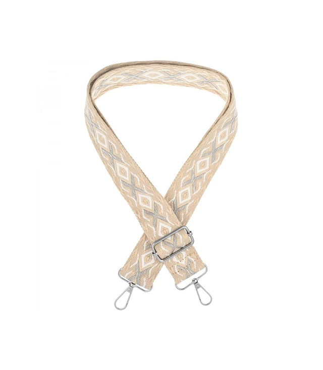 Fashionable braided wide purse strap adjustable