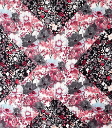 Beautiful scarf with tassel print in flowers