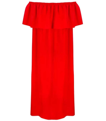 Spanish midi dress with frill BASIC