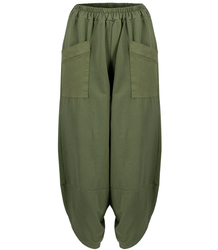 Loose oversize baggy balloon cotton pants with large pockets IRMINA