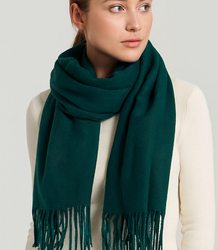Scarf Thick scarf tassels single color warm soft 200x70 cm