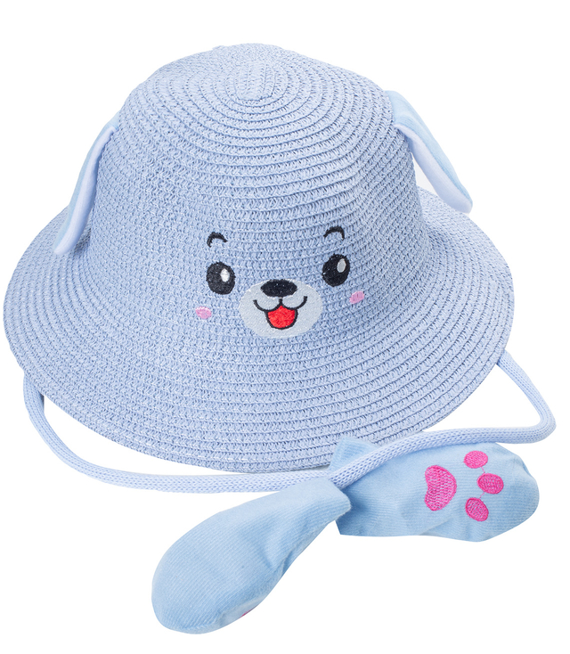 Children's hat with a dog's face and lifting ears