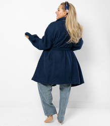 Women's TEDDY boucle fabric bear coat