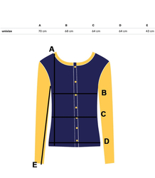 Short oversize sweater cardigan with buttons JULIETTE