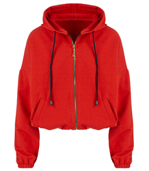 Women's thin, one-color basic sweatshirt with hood JULIA