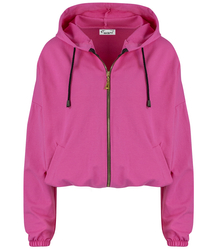 Women's thin, one-color basic sweatshirt with hood JULIA