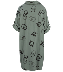 Long shirt, elegant shirt dress, fashionable print, tunic