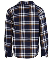 Warm men's checkered shirt with warming button-down classic