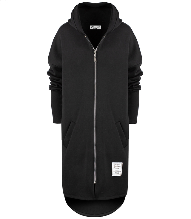 Women's long hooded sweatshirt Zipper Warm MIRABELL