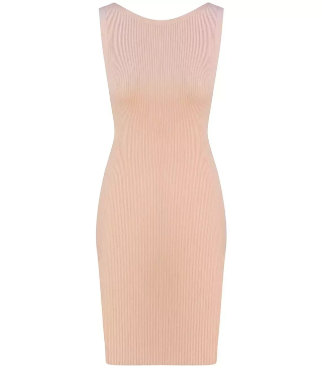 Dopasowana sukienka midi odkryte plecy Elegancka