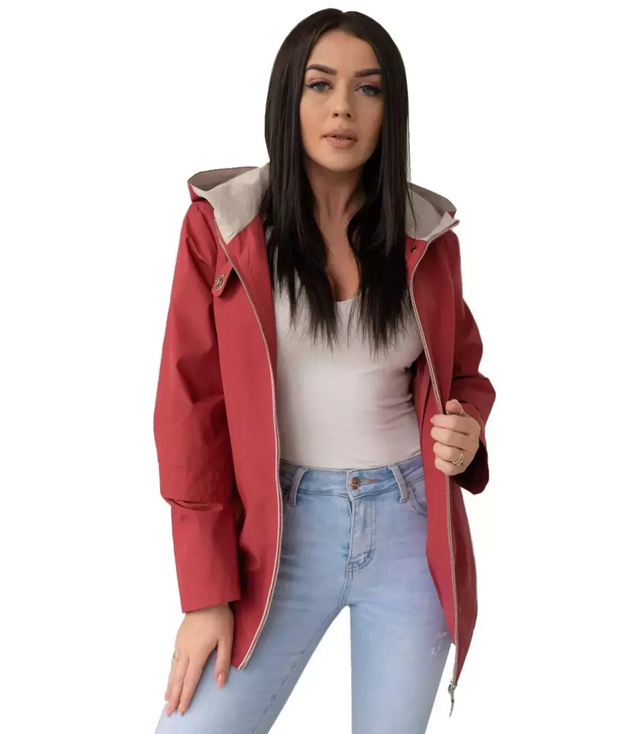 Women's transitional spring hooded jacket LUIZA