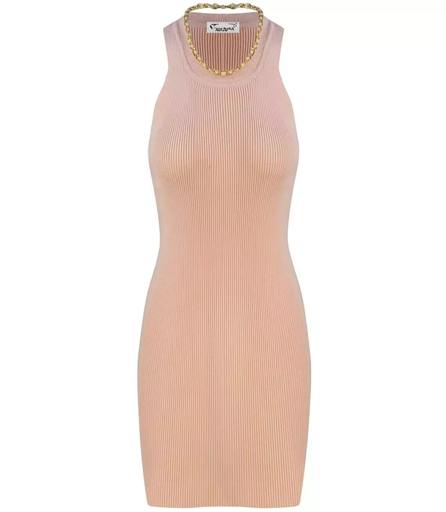 Matching elastic chain dress