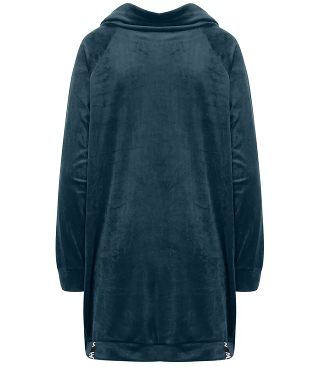 Velour loose plus size sweatshirt chimney MARIOLA