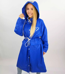 Lightweight longer raincoat parka