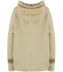 Warm women's sweater with a hood and the letter A Alicja