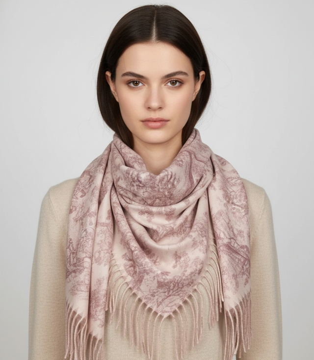 Fashionable scarf panther scarf elegant scarf with tassels