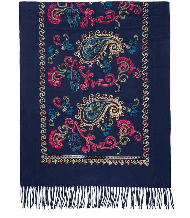 Women's scarf with floral ornament stylish