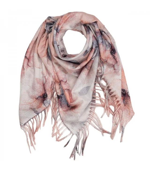 Delicate elegant women's shawl shawl with tassels