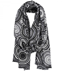 Stylish shawl scarf tassel abstract soft smooth 180x75 cm