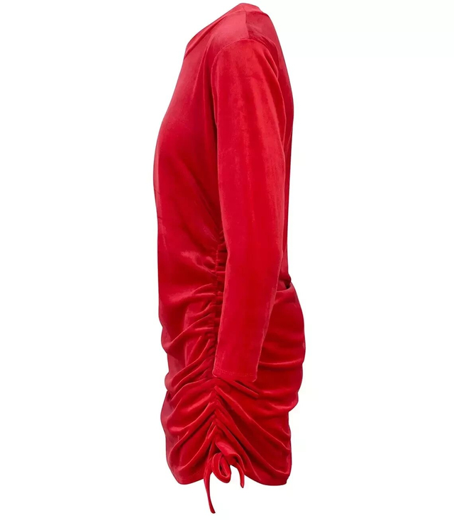 SEXY crinkled velor mini dress