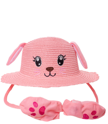 Children's hat with a dog's face and lifting ears