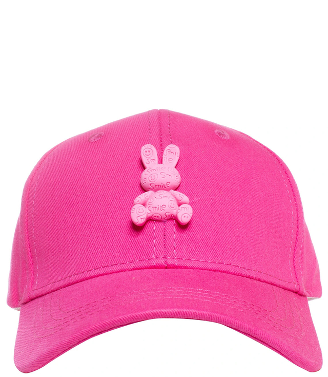 Children's baseball cap decorated with plastic bunny