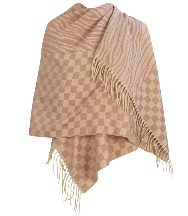 Fashionable two-color zebra shawl scarf