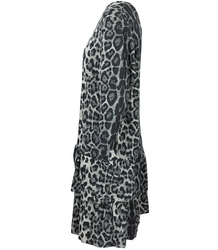 PLUS SIZE ruffle animal print dress