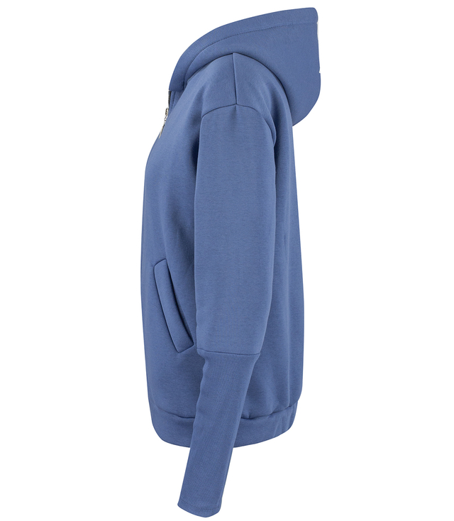 Warm women's short sweatshirt one-color basic with hood RENATA