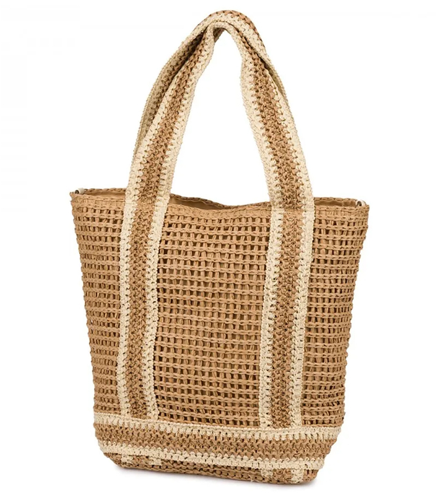 PARIS MILANO braided handbag with strap and handles