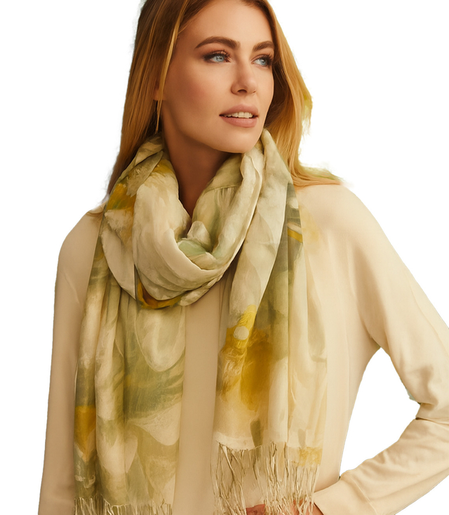 Women's floral pattern scarf 180x70