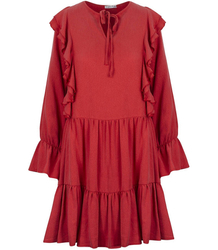 ZWIEWNA Kobieca sukienka Falbanki MINI BOHO