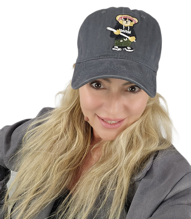 TEDDY bear embroidered baseball cap 