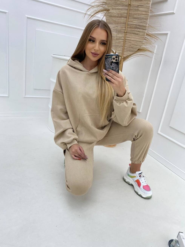 BASIC suede tracksuit 2-piece set