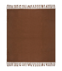 One-color shawl shlik scarf with fringe GRACE